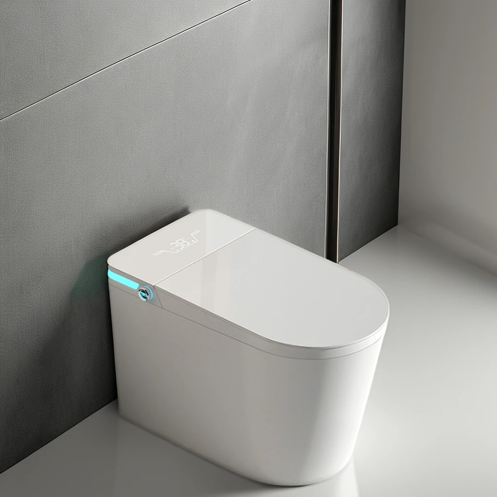 Apartment Suite Ceramic LED Display Smart Toilet Bowl Hotel Smart Sensing Flush Toilet Villa Bathroom Integrated Electric Toilet
