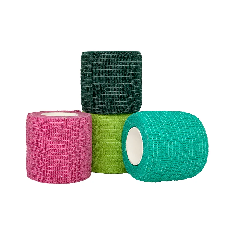 Bulk wholesale cohesive bandage custom logo printed cohesive bandage