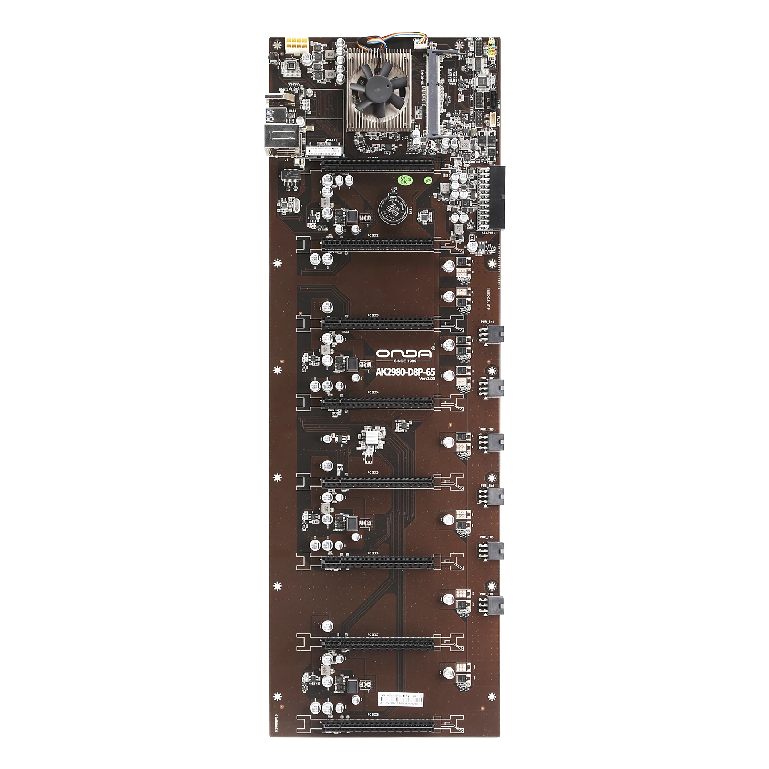  Натуральная для добычи полезных ископаемых 8 Gpu 6 установка видеокарты 3060 чехол AK2980 D8P-65 и добыча материнская плата с