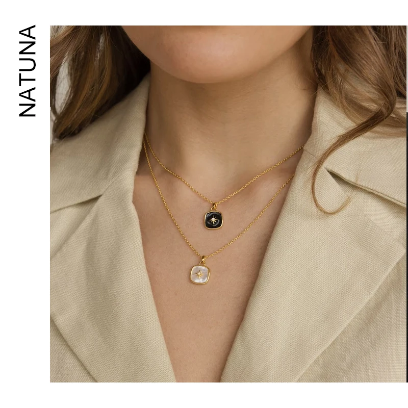 Женские небесные украшения Северная звезда ожерелье перламутр кулон лучшие друзья 925 Серебряные эмалевое