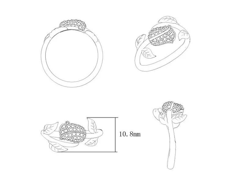  Customized 24k 18k pure rose gold 14k Rose Gold Diamond real