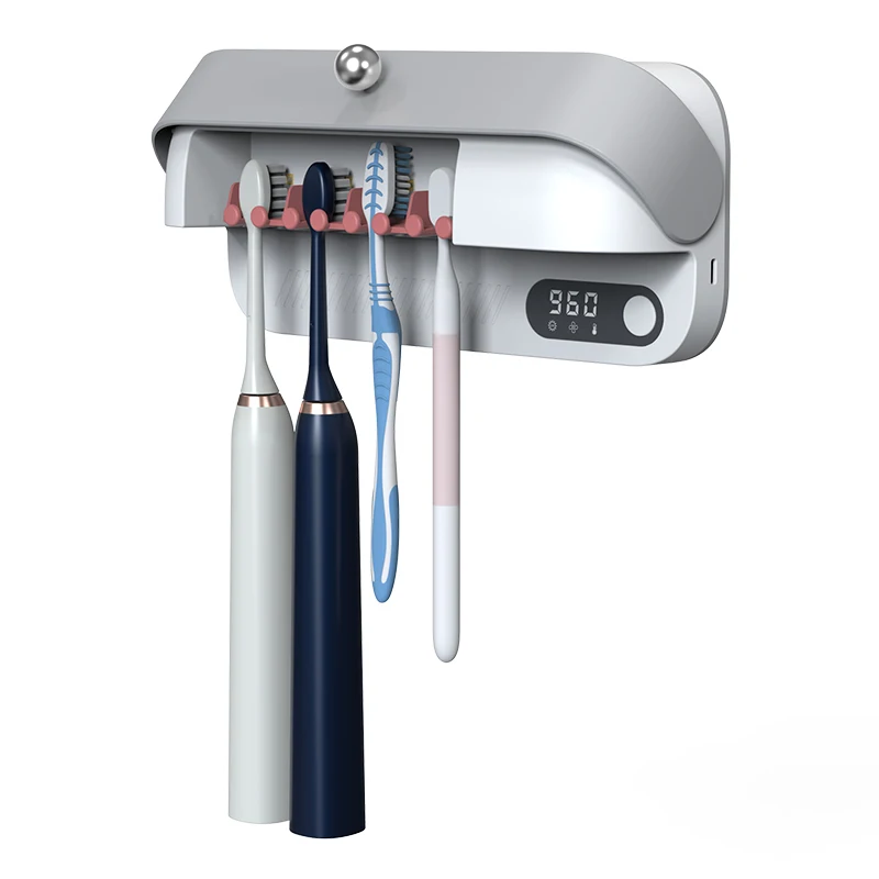 New 3000mAh Fan Dry Toothbrush Sterilizer Case Tooth Brush Head Cordless Bathroom Wall Mounted Ultraviolet Sterilizers Holder