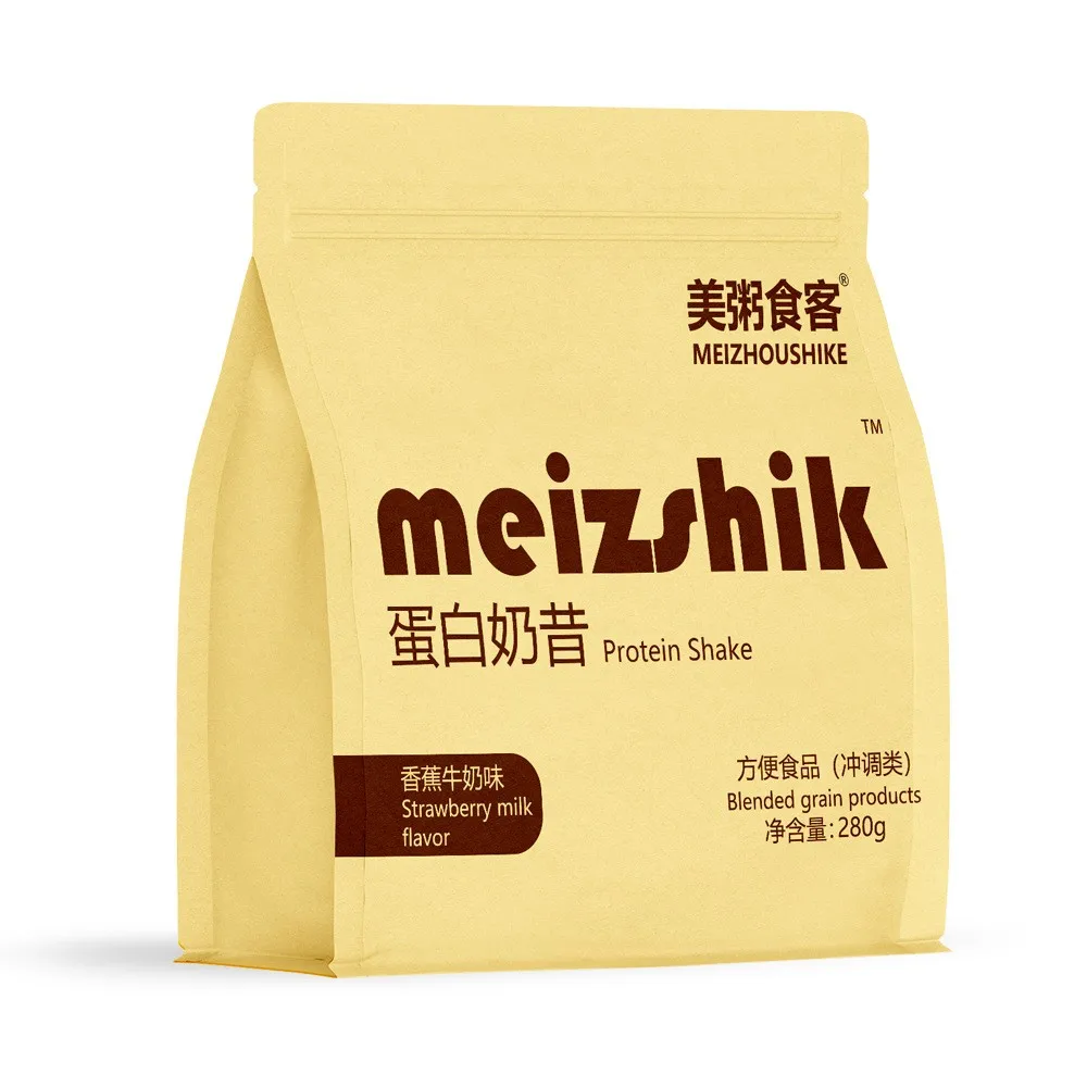 Meizhoushike 280 грамм банан клубника какао-орехи заменяющий коктейль протеиновый порошок