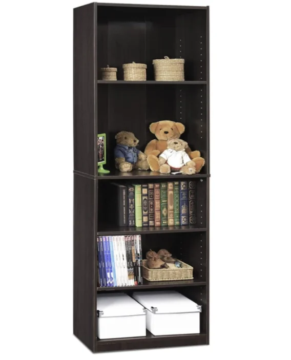 New design Wood Corner shelf 7-Tier Bookcase MDF wooden corner rack wholesale corner shelf wall mounted bookcase style wood
