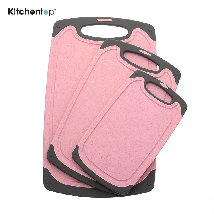 Amazon hot sell eco-friendly small size wheat straw and PP no mildew cutting board