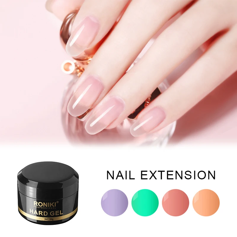 RONIKI Private Label Customized Jelly Hard Gel Polish Construction UV Gel Nail Extension Gel