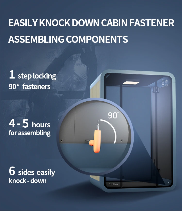 Modern design office meeting booth seating pods Soundproof Meeting room fast assemble sound acoustic office pods