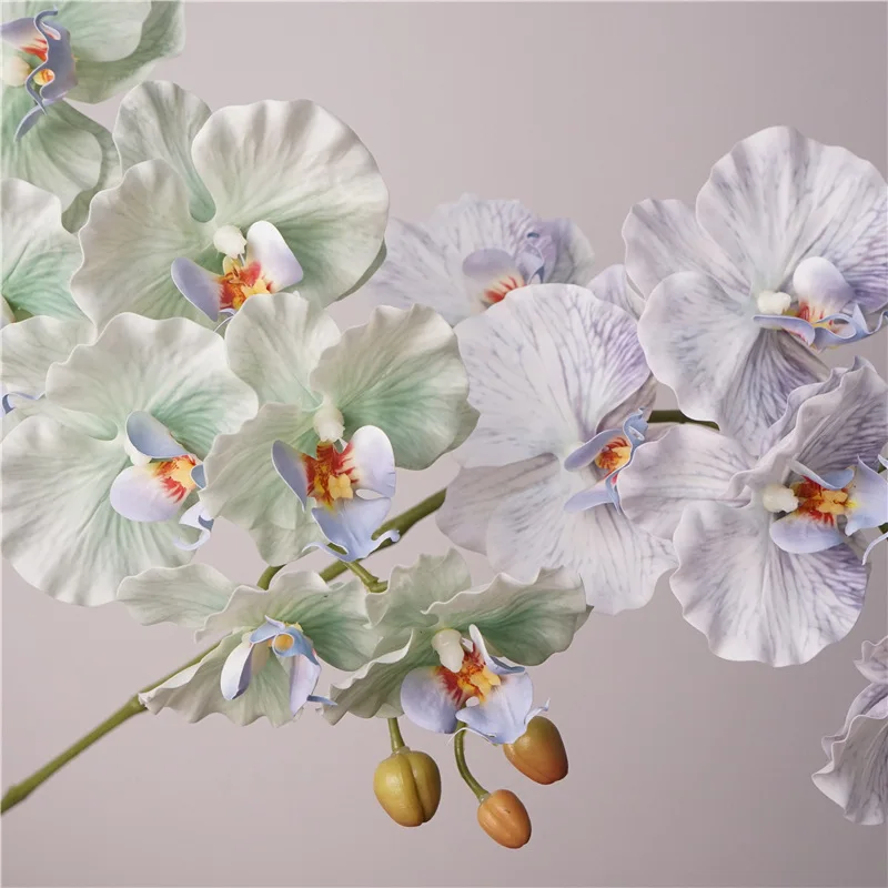 ZY655 3D Latex 98CM 9 Heads Artificial Phalaenopsis INS Orchid Flower for Decoration