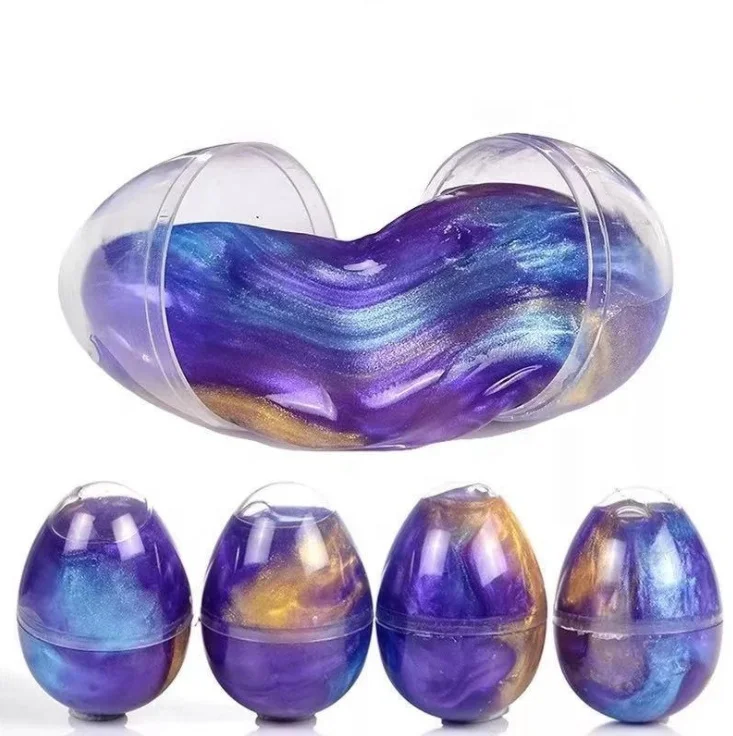 Colorful DIY Egg Crystal Mud Starry Slime Kit Soft Clay Toy for Kids