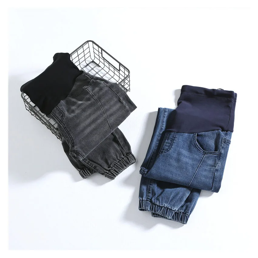 Premium Quality New Plus Size Pregnant Jeans Autumn Pregnant Ladies Jeans Wholesale Maternity Denim Pants