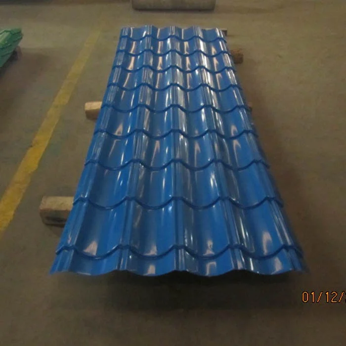 0.5mm thickness Factory Supply Quality PPGI Prefab House RAL Color coated Zinc Galvanized Corrugated Steel sheets roofing tile