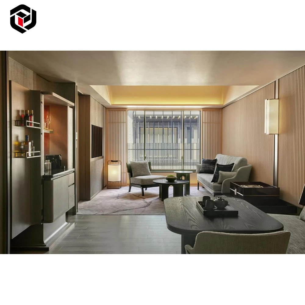 Modern double hotel decoration project full set of room hotel furniture for sale