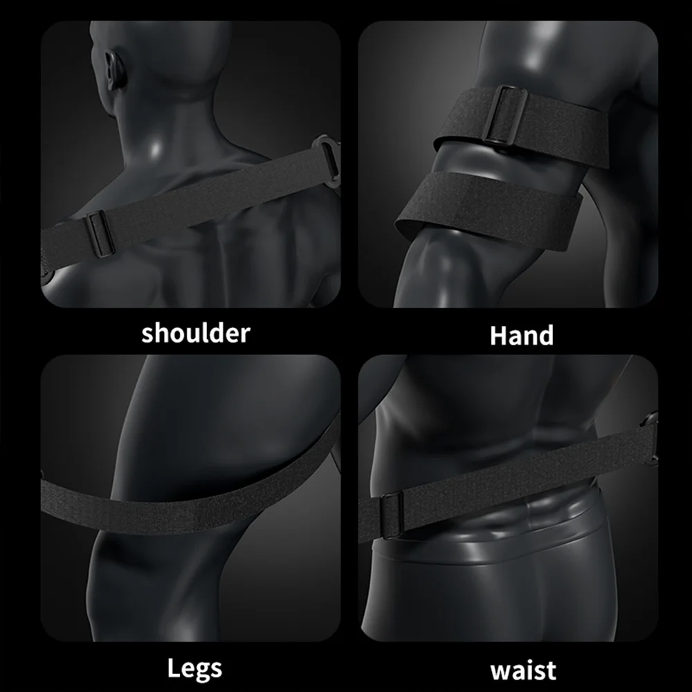 New Design Amzn Handheld Cordless Electric Deep Tissue Muscle Massage Gun With Belt Fitness Massager Belt