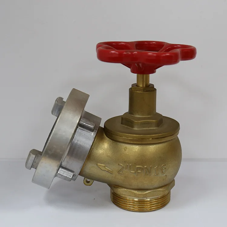 
2 Inch Brass Oblique Fire Hose Angle Valve with Storz Connection 