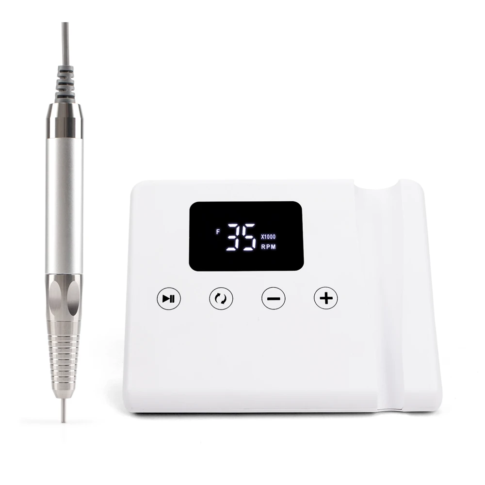 Professional 85W Telephone Brushless Motor 35000RPM Nail Drill Machine Vibration Free Handpiece efile sander