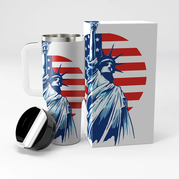 Ailingalaxy OEM Stainless Steel Tumbler 40 oz h2.0 h1.0 custom tumbler double walled insulated 40oz cup travel mug with handle