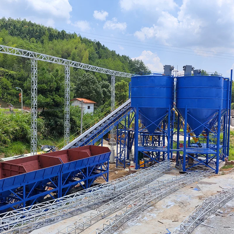 Factory Price List Electric Pole Manufacturing Concrete HZS120 Concrete Batching Plant Sale in Oman