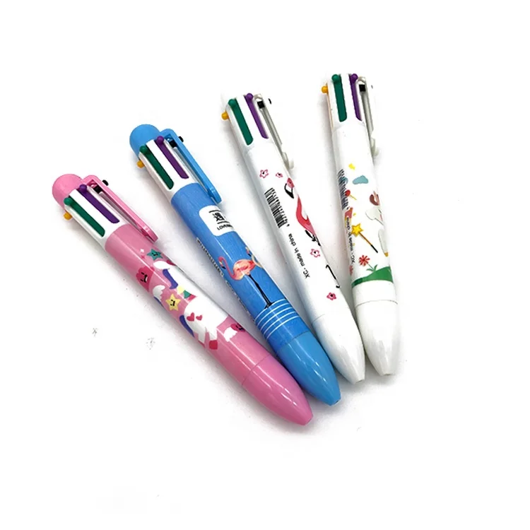 STASUN cute pattern printing 6 in 1 Multicolor Retractable Ballpoint Pens for Office School Supplies Students Children Gift
