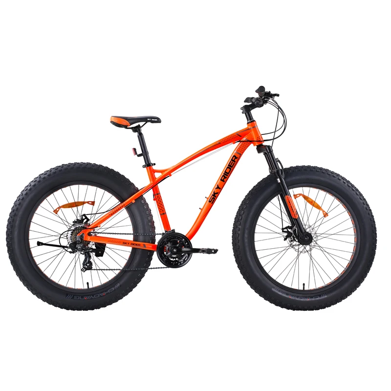 26 inch Fat Tyres 21Speed Shimano Gear Bicycle Suspension Disc Brake Big Tires MTB Sports Road Cycle for Adult Men Wholesale