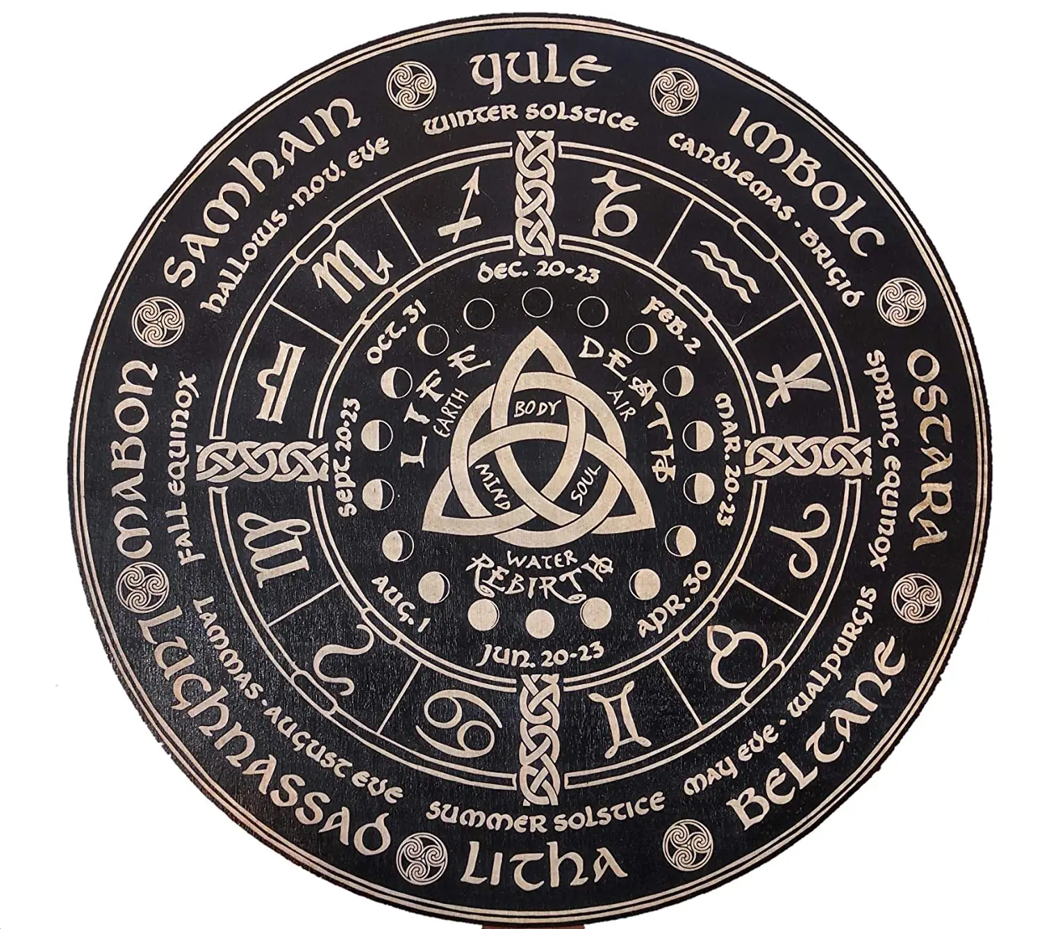Wooden Divination Pendulum Board Dowsing Divination