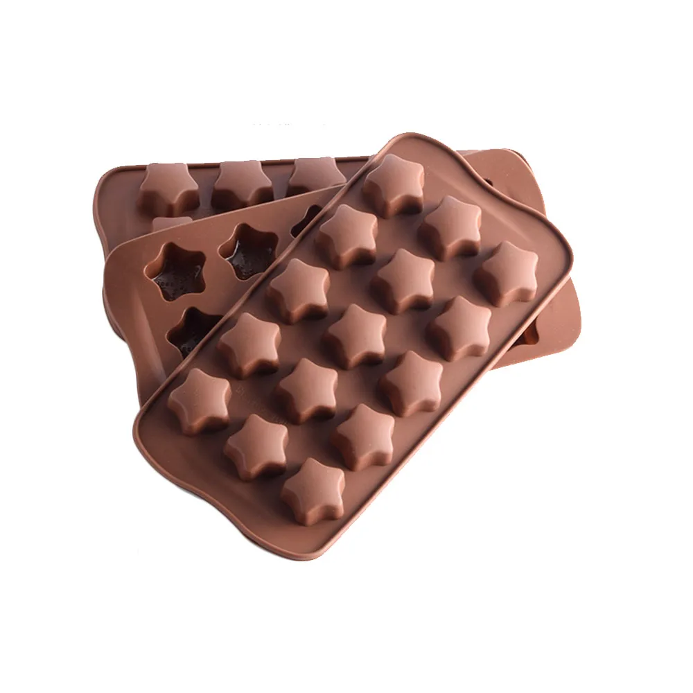 Five-pointed Star Chocolate Pudding Cookies 3D Handmade Mould Silicone Cake Mold