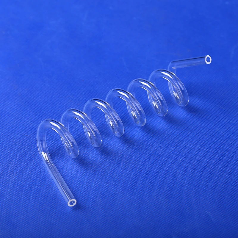 Chemical instrument spiral quartz tube high temperature spiral heat-resistant glass quartz glass tube