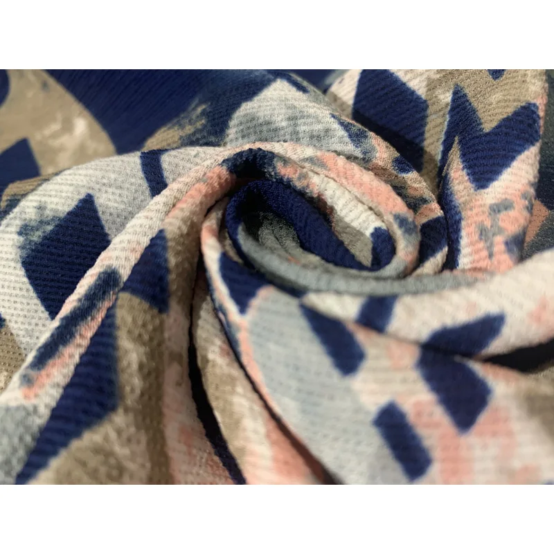 Free Sample Manufacturer block print 150d toothpick strip flat screen printing HAMMER fabric for sale