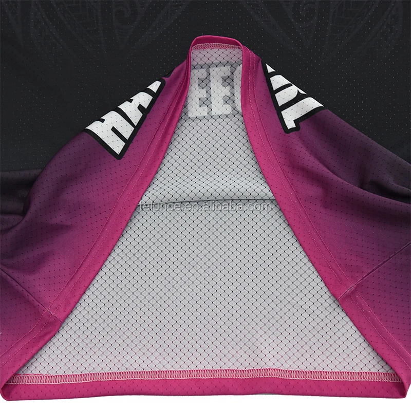 Pure custom short sleeve tattoo sublimation shirt sports maori mesh sublimated polunesian baseball tee shirt prints wholesale