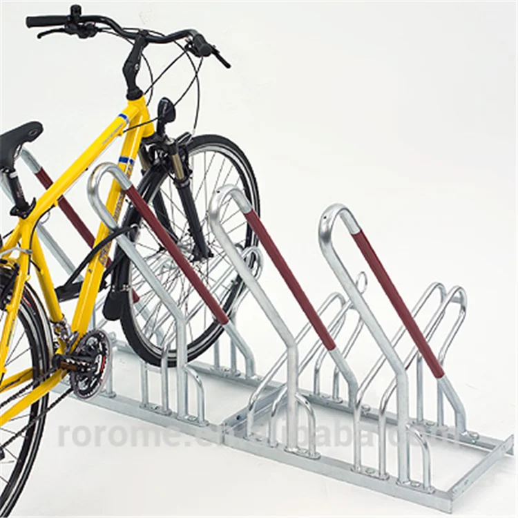 ISO 9001 certified high quality metal floor mounted car bike racks one-side 4 units rack China factory direct supply