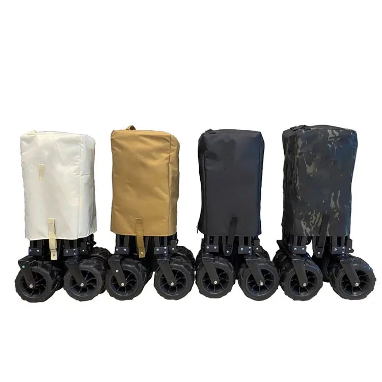 4 Wheels Folding Fhopping Cart with Bag Folding Storage Cart Golf Heavy Duty Cart