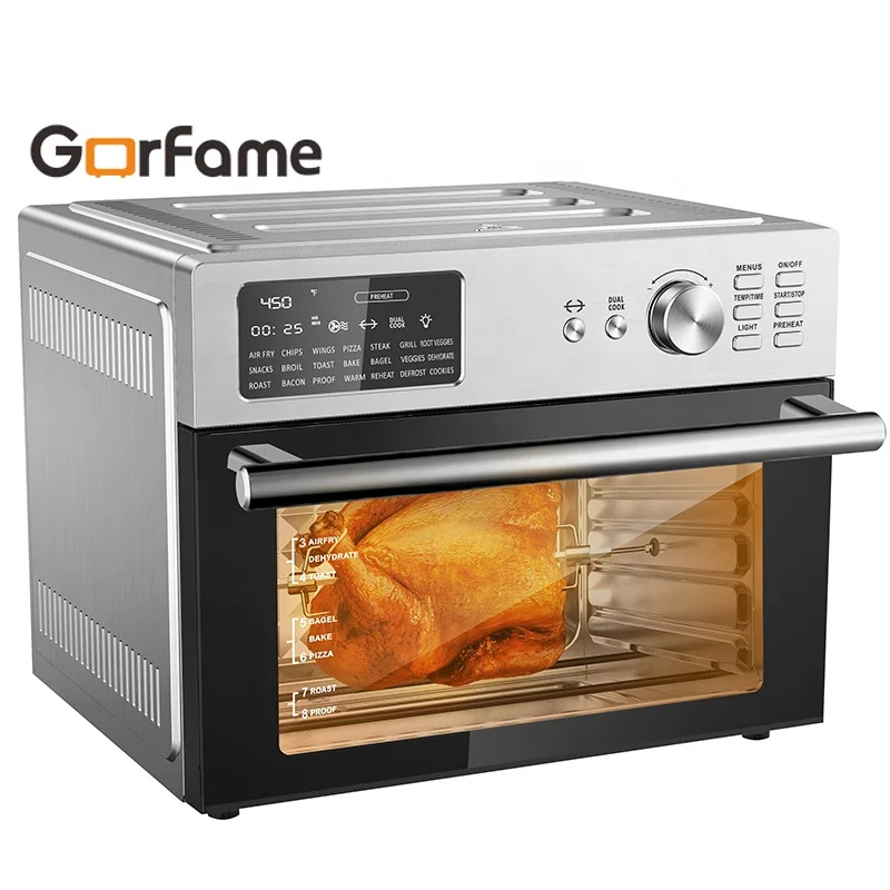 30L Multi Function Freidora de Aire Electric Digital Smart Air Fryer Toaster Oven With Stainless Steel Cover For Cripsy Chicken