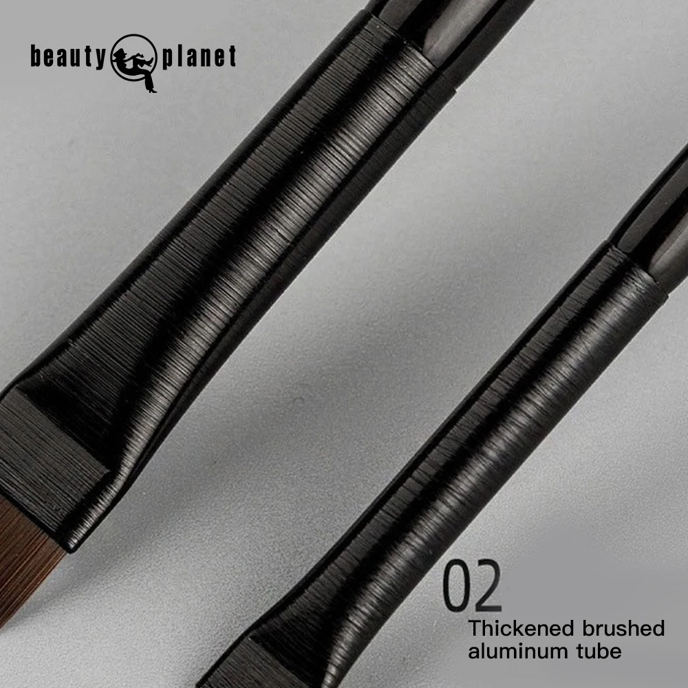 Beauty Planet Private Label Custom Angular Eye Tinit Precise Ultra Eyebrow Fine Angle Line Thin Flat Head Eyeliner Eyebrow Brush