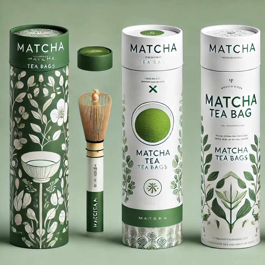 recyclable matcha packiging paper tube container emballages package cardboard cylinder packaging en carton round tea paper tube