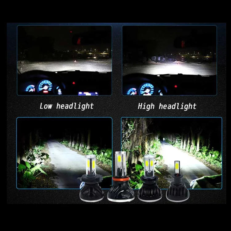 Factory wholesale G5 80w led headlight H8/H9/H11 4-side led modified bulb 6500K 8000LM  auto led headlight for all car