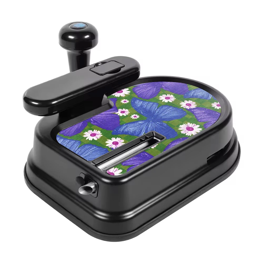 Black Butterfly customize LOGO high quality Metal Cigarette Maker Straight Paper Household Grinding Hand Rolling Machine