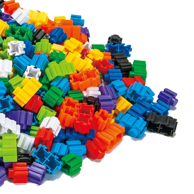 Manufacture wholesale custom children large toy plastic cube building blocks for kids educational toys