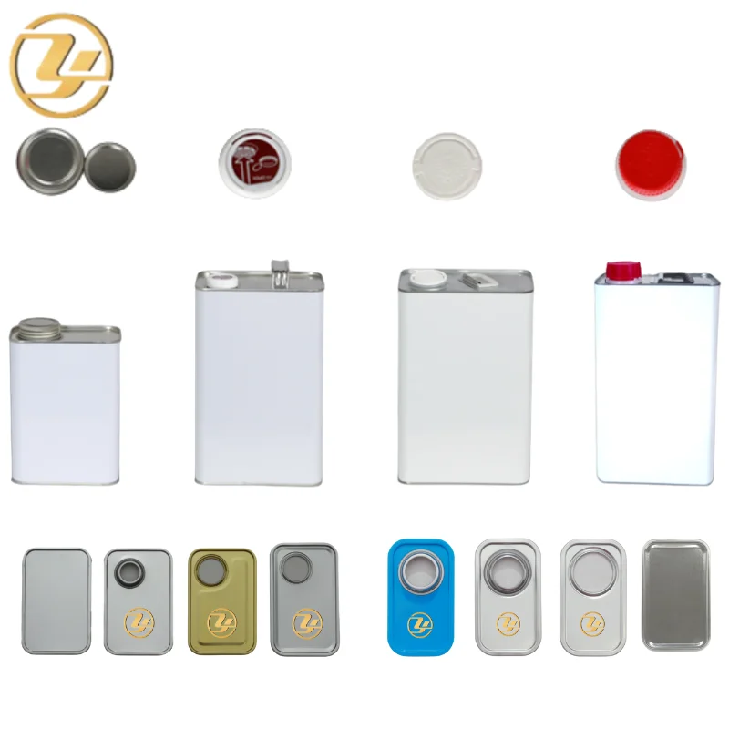Металлическая прямоугольная банка 4 л с пластиковой крышкой лакированная поверхность горячее тиснение настраиваемая печать для промышленного использования