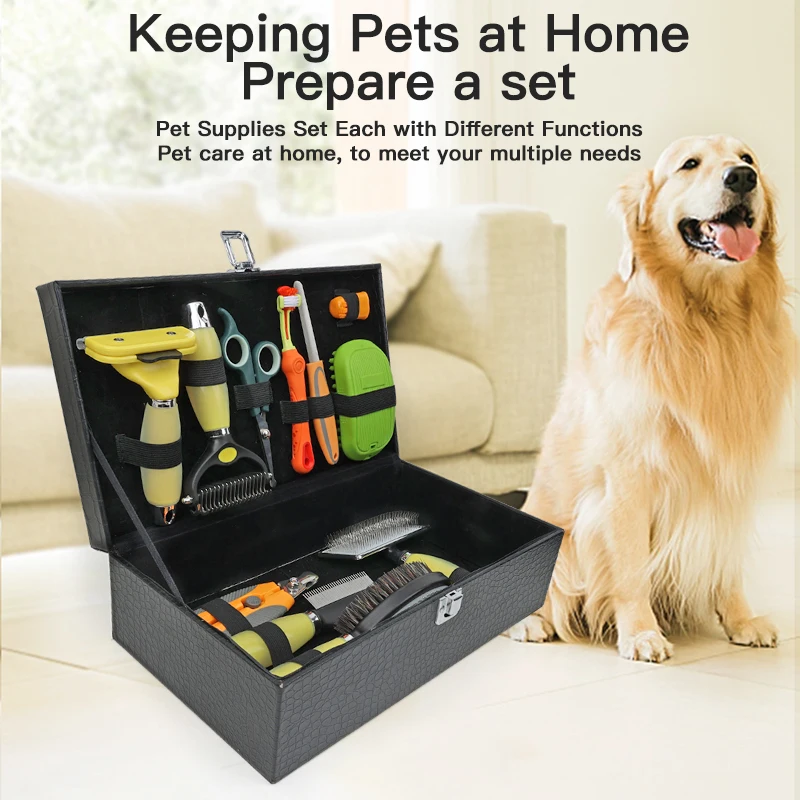 Factory Wholesale Portable Multifunction 11 In 1 Pet Cleaning Products Grooming Equipment Cat Dog Grooming Kit