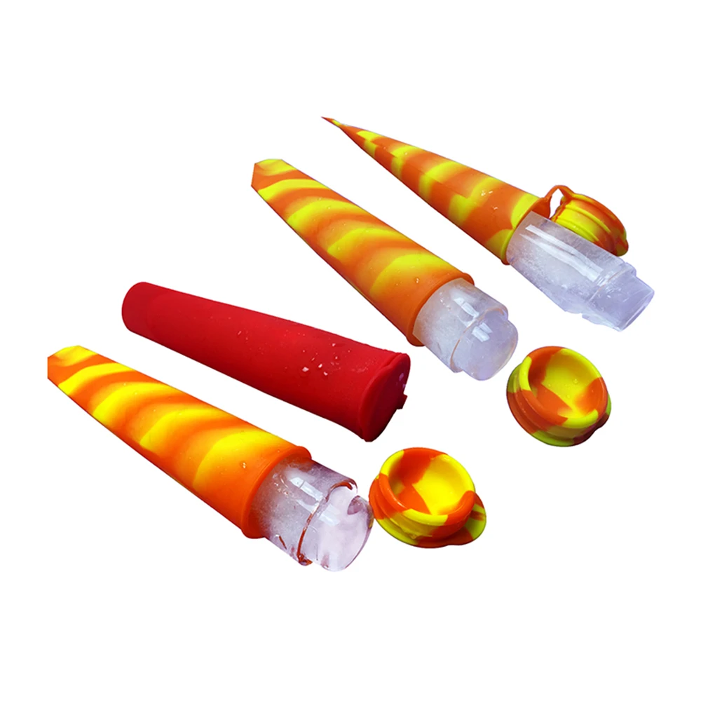 Reusable Silicone Cone DIY Ice Cream Lolly Pop Maker Moulds Kids Baby Popsicle Mold
