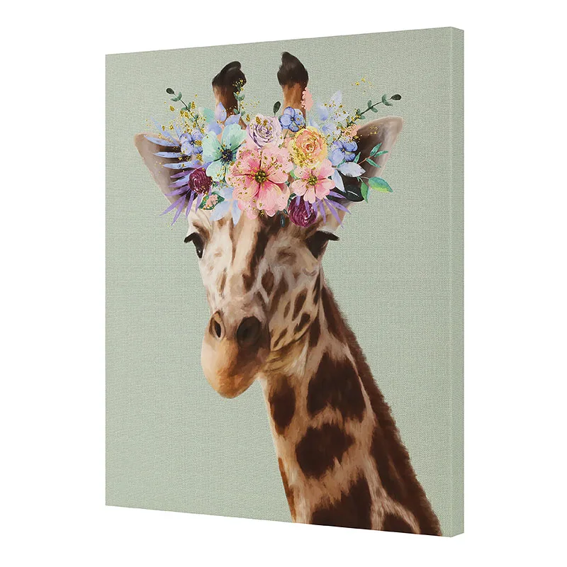 Giraffe Kids Room Wall Designs Home Decoration Animal Wall Art Canvas Painting
