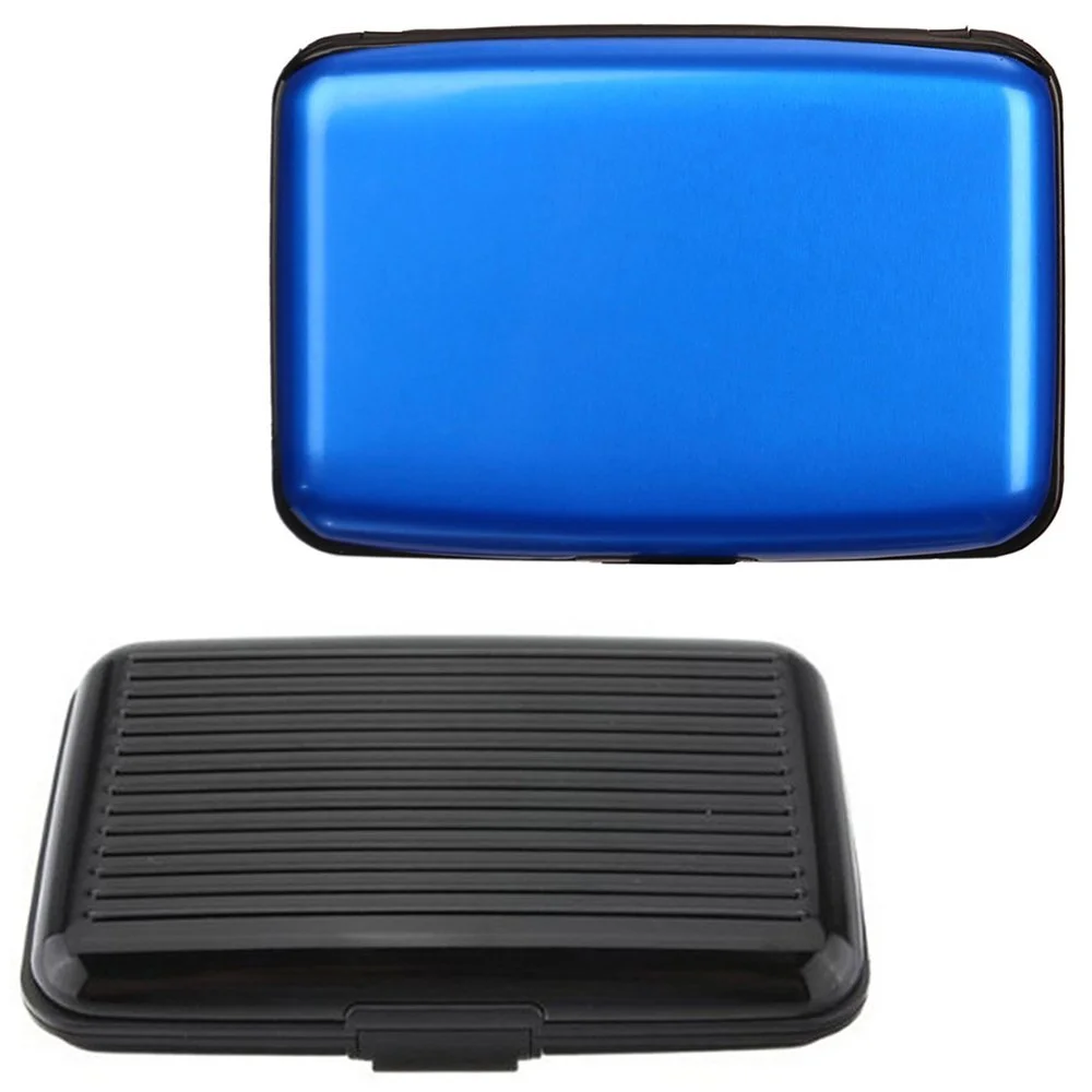 Wholesale Anti theft RFID blocking aluma card holder case Aluminum printed card protector wallet