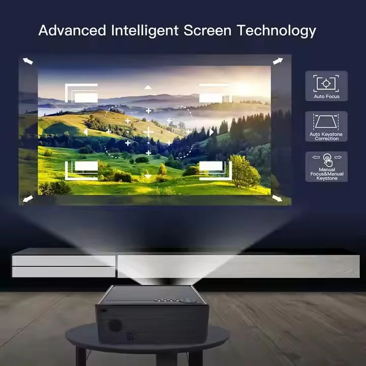 Paihao X7 Global 1080P Native FHD Mini Projector 4K Max LED Smart Home Cinema Projector With Auto-focus Android WIFI BT Beamer