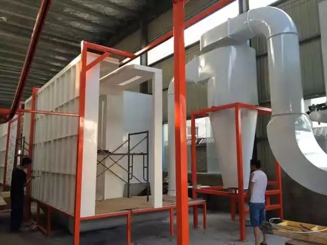 Multi cyclone filter automatic powder coating spray paint booth