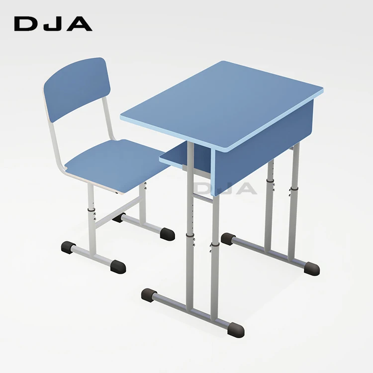 Adjustable wooden student studying and meeting chairs with table at school color optional desk chair sets