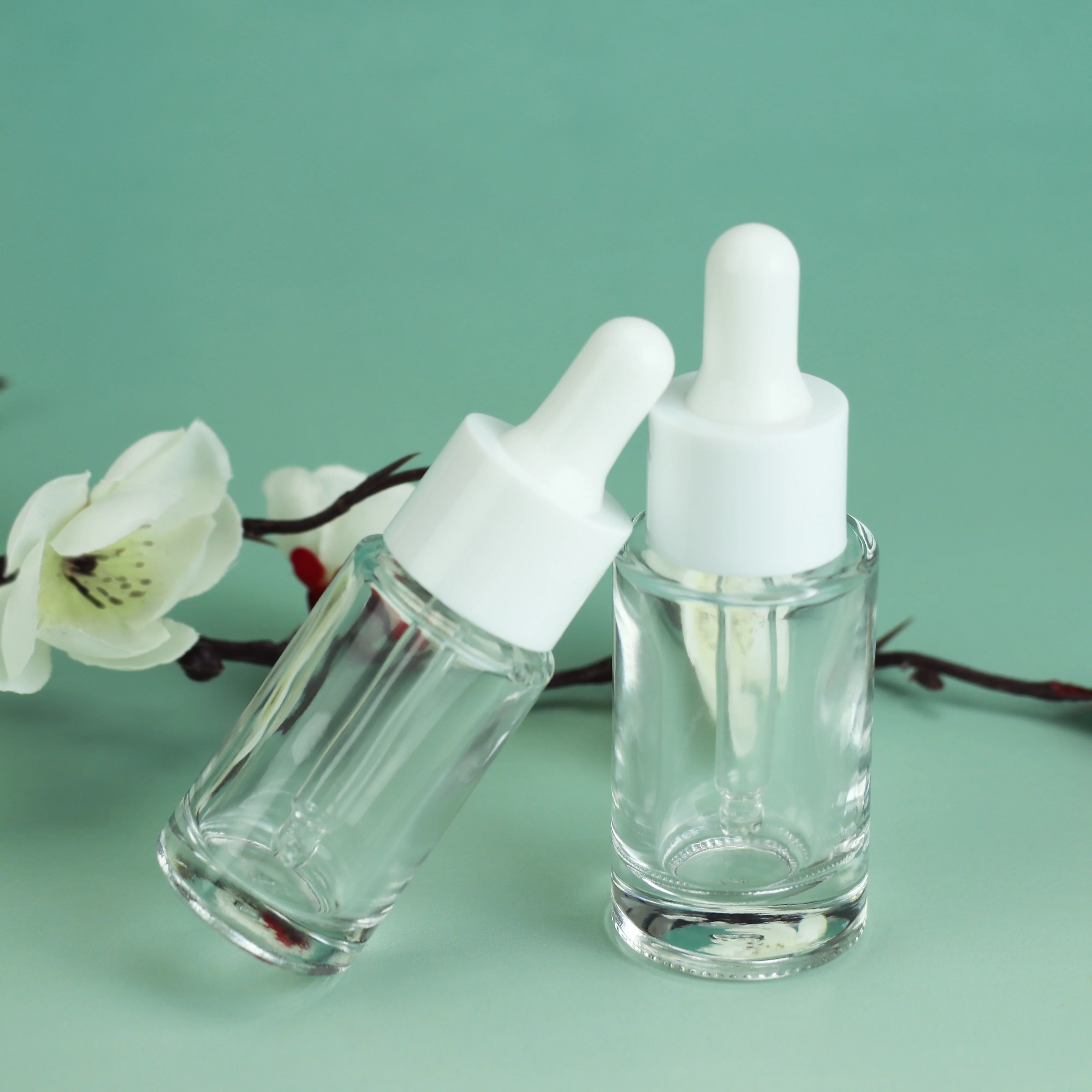 Thick-walled dropper  Clear glass serum container 5 ml 10 ml 15 ml 20 ml 30 ml 40 ml 50 ml 60 ml drop blood serum container