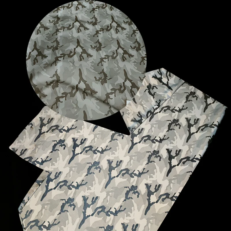 Водонепроницаемая камуфляжная Светоотражающая полиэфирная нейлоновая ткань с разрывным рисунком в рубчик для