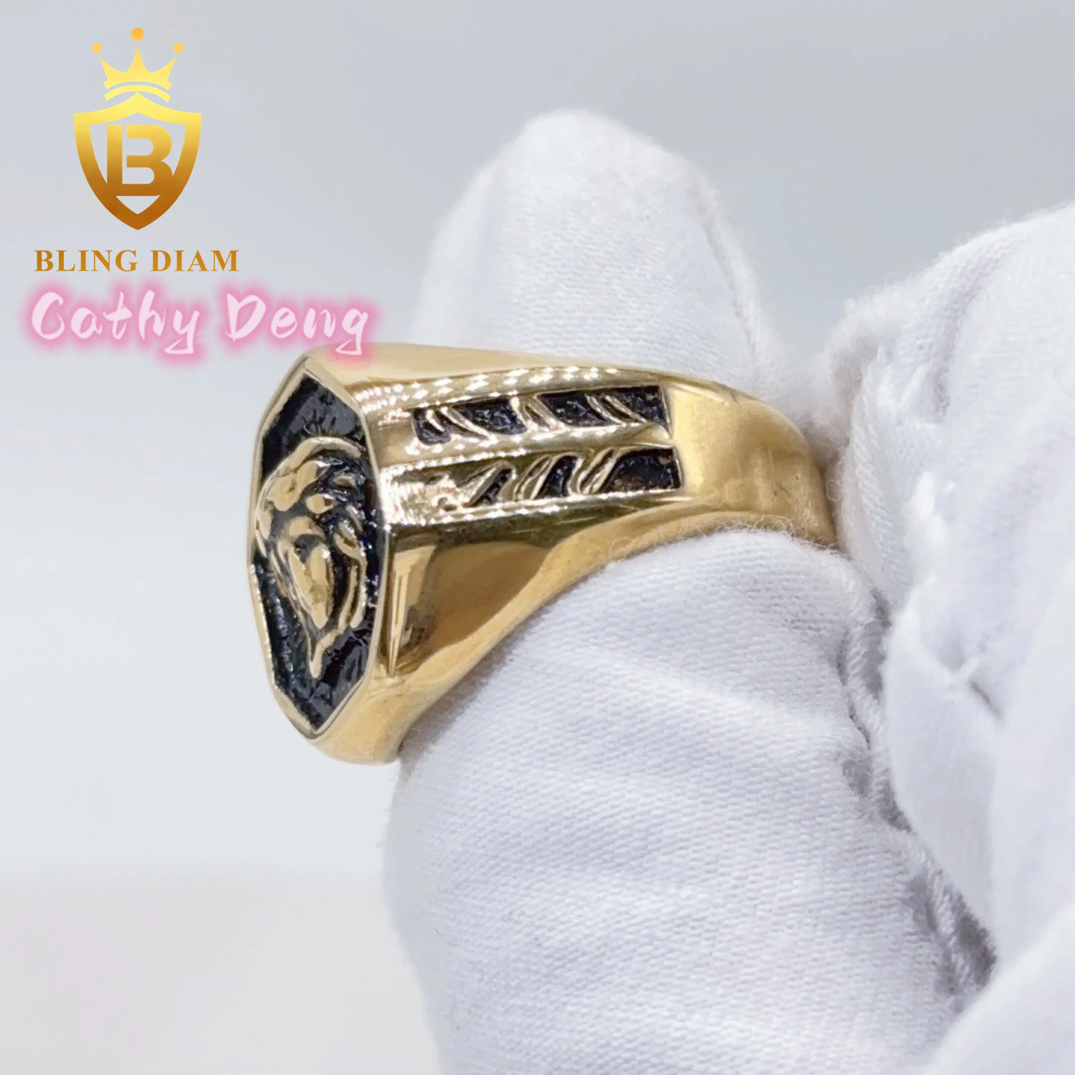 Hot Selling Greek Mythology Ring Wholesale Price 316L Stainless steel Hip-hop Medusa Ring For Men Women