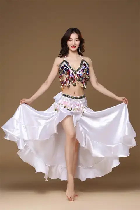 Adult Lady Women Belly Dance Costume Oriental Bellydance Skirt Stage Performance 3pcs Set Bra Belt Skirt Bellydancing Wear