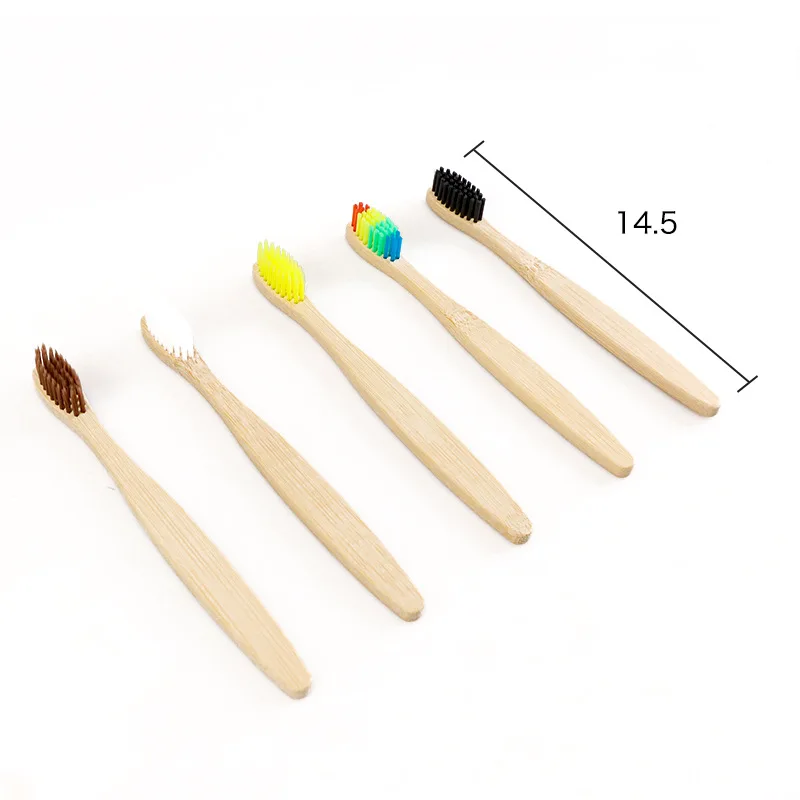 Organic Customized Wooden Bamboo Round Handle Bamboo Toothbrush