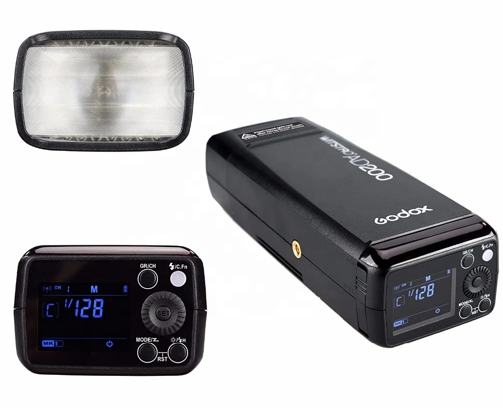 Карманная вспышка Godox AD200Pro 2 4G TTL Speedlite Flash Strobe HSS с литиевой батареей 2900 мАч Вт и неизолированной